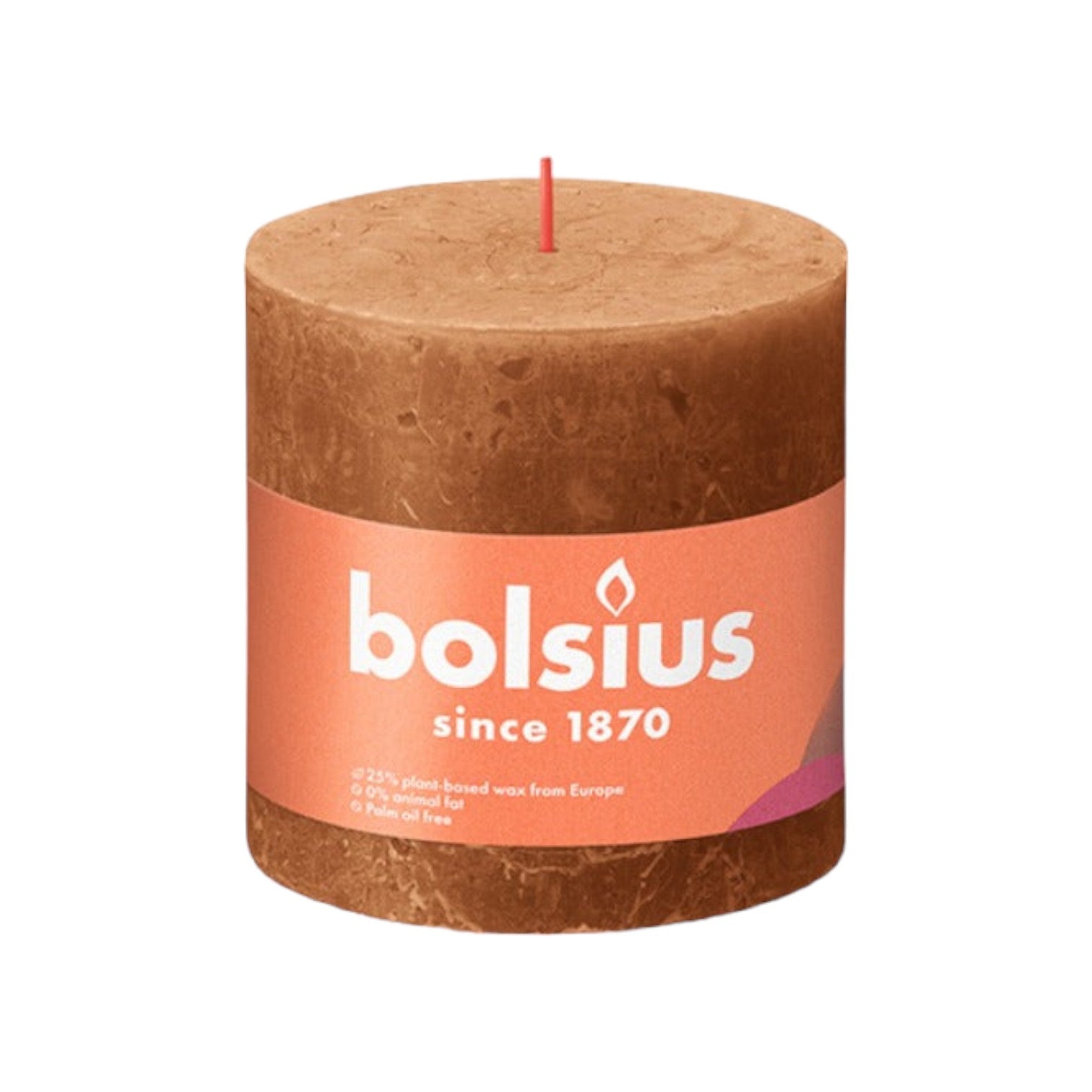 Bolsius - Rustieke stompkaars 'Shine' (Ø10cm) - Spice Brown