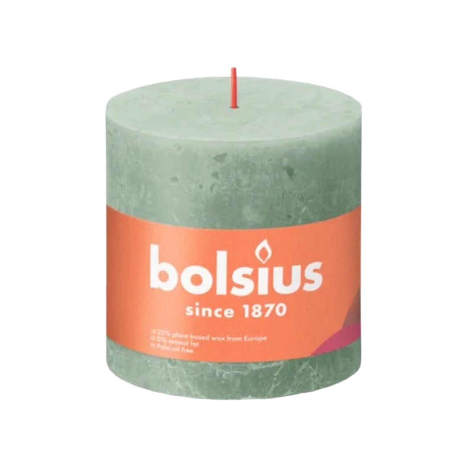 Bolsius - Rustieke stompkaars 'Shine' (Ø10cm) - Jade Green