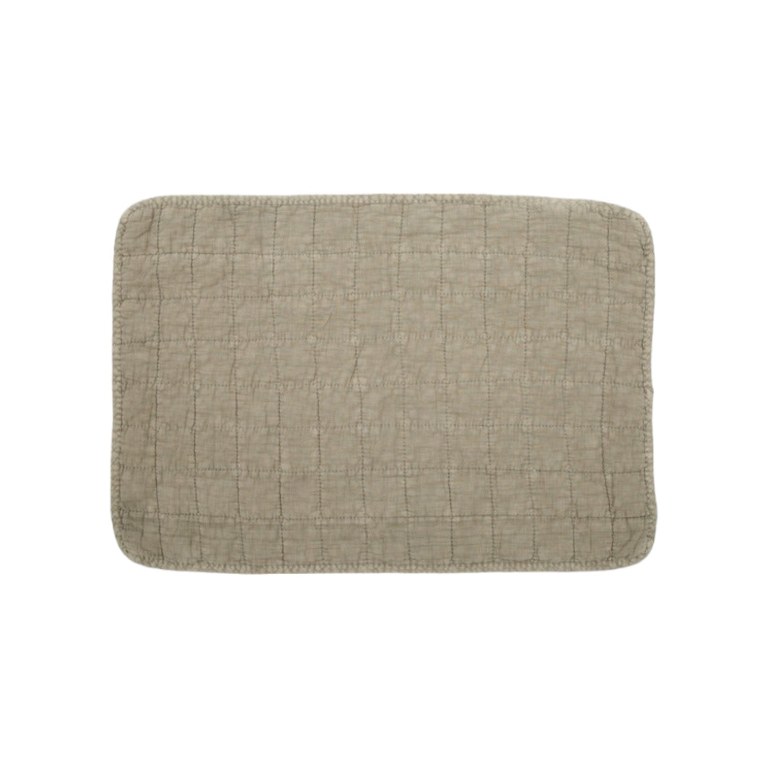 Mrs Bloom - Gewatteerd placemat 'Charlotte' (Olive Grey