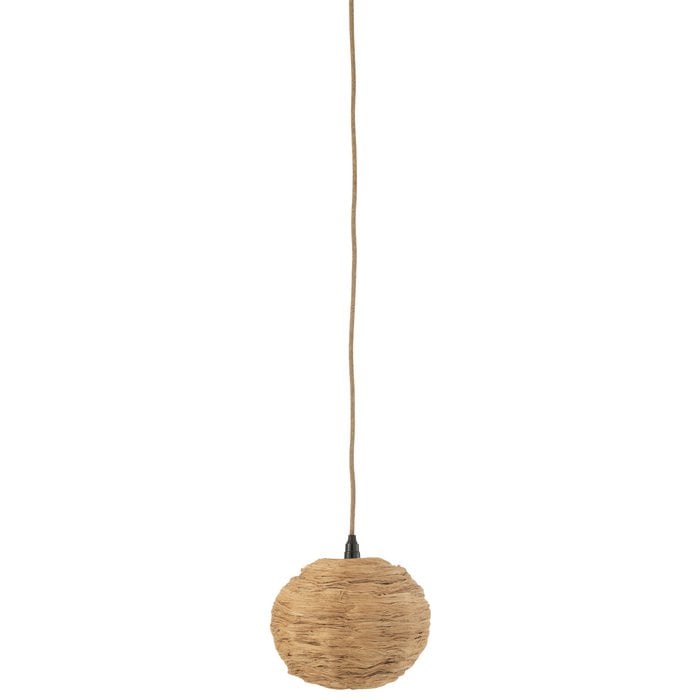 J-Line - Hanglamp 'Bol Bananenbladeren' (Naturel, Maat S)