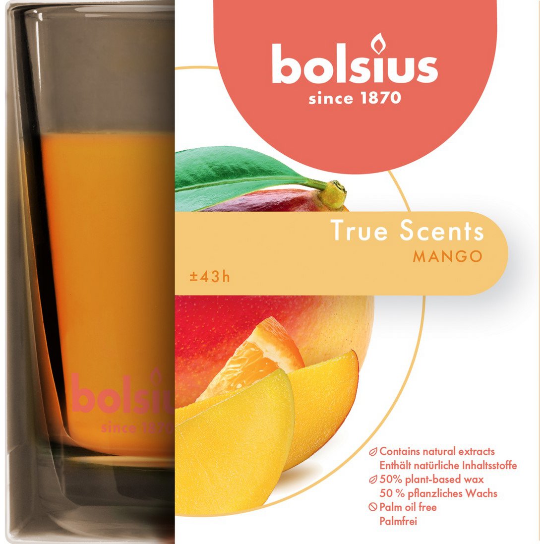 Bolsius - Geurkaars 'True Scents' (9.5cm, Mango)