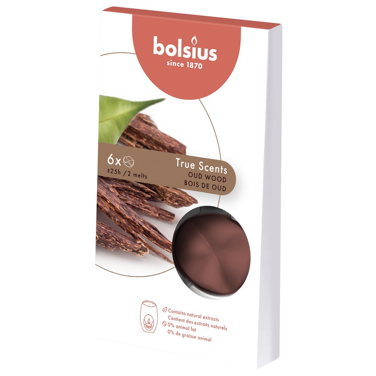 Bolsius - Geurchips 'True Scents' (Set van 6, Oud Hout)