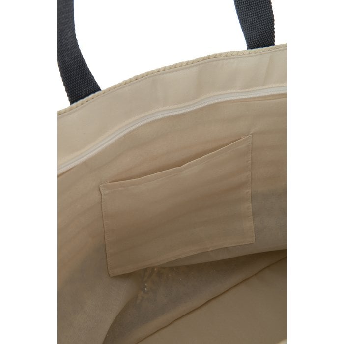 J-Line - Strandtas en hoed 'Santorini' (Beige/Zwart)