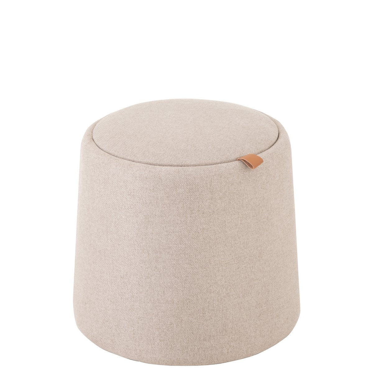 J-Line - Poef/Bijzettafel 'Round' (Beige)