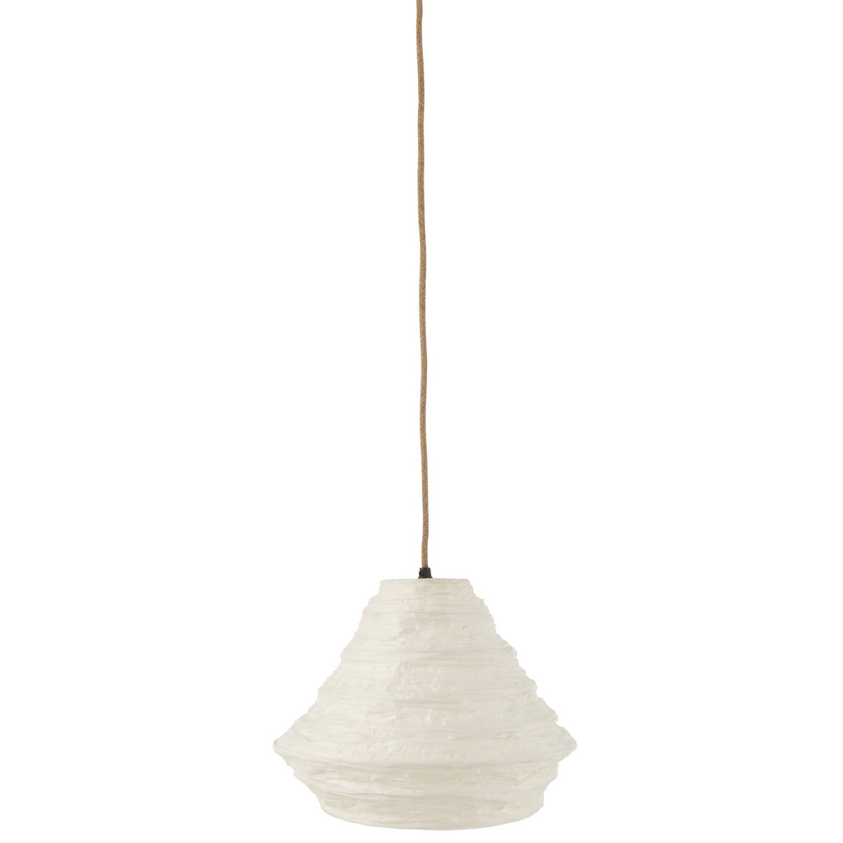 J-Line - Hanglamp 'Nest Raffia' (Rotan, Wit)