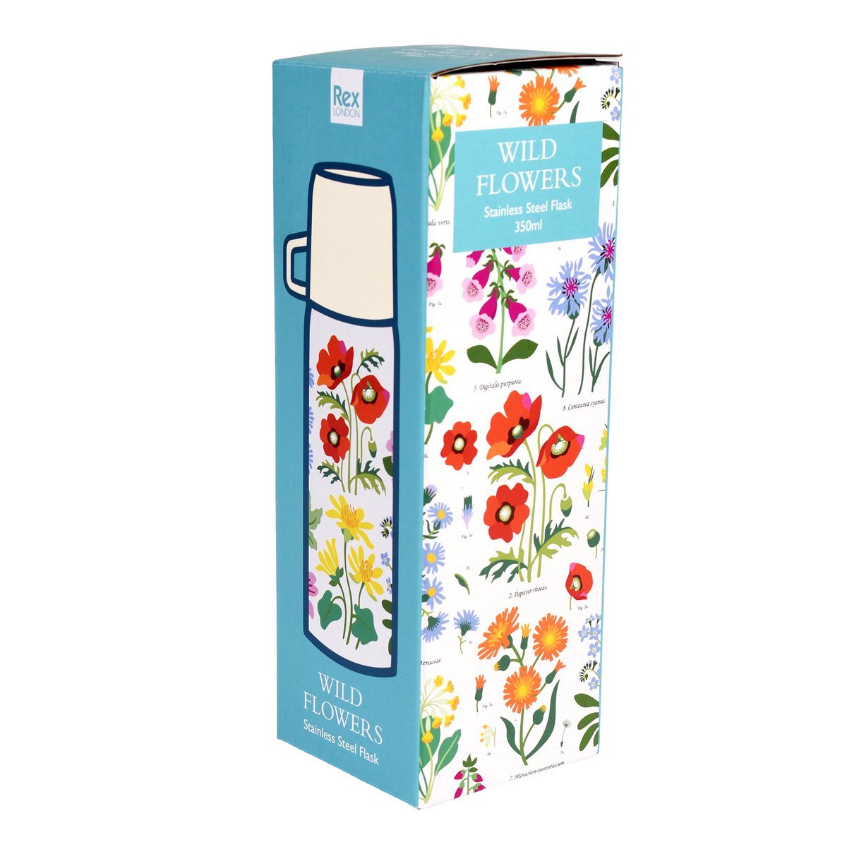 Rex London - Thermosfles en beker 'Wild Flowers' (350ml)